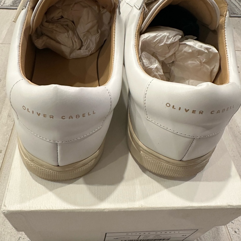 Oliver Cabell Lo White Leather Sneakers - Picture 5 of 9